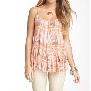 Free People Nicest Sierra Ruffle Strappy Flowy Tank Top